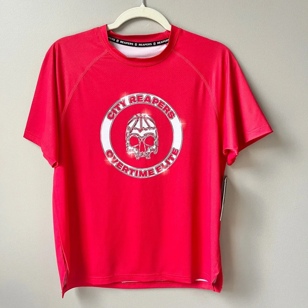 Overtime Elite City Reapers T-shirt Youth Large New NWT Red Basketball Fan Shirt